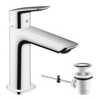 Hansgrohe Logis wastafelkraan 121 met waste chroom 71251000 - thumbnail