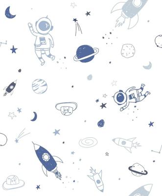 Noordwand Kids Walls Behang outerspace met astronauten, raketten en planeten - 45848