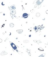 Noordwand Kids Walls Behang outerspace met astronauten, raketten en planeten - 45848 - thumbnail