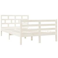 Bedframe massief hout wit 120x190 cm - thumbnail