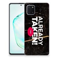Samsung Galaxy Note 10 Lite | Siliconen hoesje | met naam Already Taken Black - thumbnail