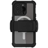 Ghostek Nautical Waterproof MagSafe Case + Belt Swivel Holster Apple iPhone 15 Pro Clear - thumbnail