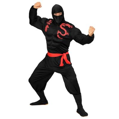 Super Ninja heren kostuum gespierd