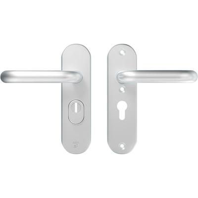 AXA AXA Oval Plus veiligheidsbeslag achterdeur kortschild U kruk/kruk PC55 met kerntrekbeveiliging SKG3 - aluminium