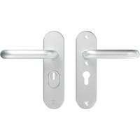 AXA AXA Oval Plus veiligheidsbeslag achterdeur kortschild U kruk/kruk PC55 met kerntrekbeveiliging SKG3 - aluminium - thumbnail