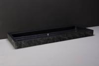 Wastafel Forzalaqua Palermo Graniet Gezoet Gekapt 2 Kraangaten Zwart 100,5x51,5x9 cm - thumbnail