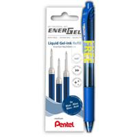 Gelschrijvervulling Pentel LR7 Energel met gratis gelpen medium blauw blister à 3 stuks - thumbnail