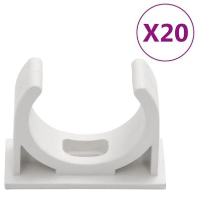 VidaXL Kabelgoten met klemmen ø30 mm 10 m pvc VidaXL Kabelgoten met klemmen ø30 mm 10 m pvc