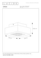 Lucide XIRAX - Plafondspot - LED Dim to warm - GU10 - 1x5W 2200K/3000K - Wit - thumbnail