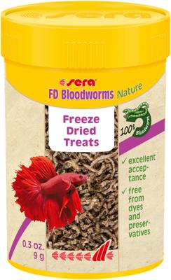 Sera FD Rote Mückenlarven Nature - Vriesdroogvoer Voor Carnivore Aquariumvissen 100ml (9g)