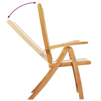 Tuinstoelen inklapbaar 8 st massief acaciahout en textileen