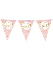 Party flags foil it's a girl! - thumbnail