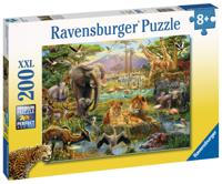 Ravensburger - dieren van de savanne puzzel 200 stuks xxl - thumbnail