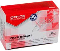 OFFICE products papierklemmen, 25 mm, gegalvaniseerd, driehoekig, doos van 100 stuks - thumbnail
