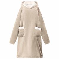 Deken hoodie Beige s Fleece en Flanel - thumbnail