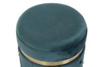 Voetensteun DKD Home Decor 36 x 36 x 44 cm Polyester Fluweel Hout MDF - thumbnail