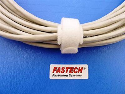 FASTECH® 802-010 Klittenband kabelbinder Om te bundelen Haak- en lusdeel (l x b) 200 mm x 13 mm Wit 10 stuk(s)