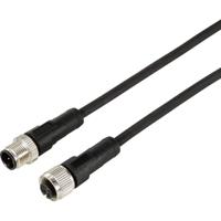 TRU COMPONENTS TC-12833008 Sensor/actuator verlengkabel M12 Aantal polen (sensoren): 4 Stekker (recht) op koppeling (recht) 2 m 1 stuk(s) - thumbnail