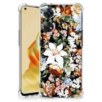 Case voor OPPO Reno8 T 4G Dark Flowers - thumbnail