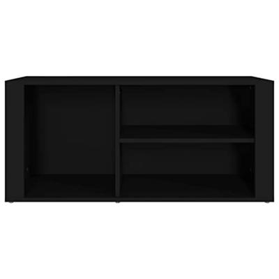 VidaXL Schoenenkast 100x35x45 cm bewerkt hout zwart VidaXL Schoenenkast 100x35x45 cm bewerkt hout zwart