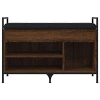 Schoenenbank 85,5x32x57,5 cm bewerkt hout bruineikenkleurig - thumbnail
