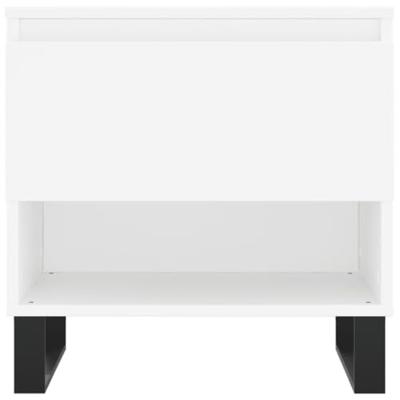 Salontafels 2 st 50x46x50 cm bewerkt hout wit Salontafels 2 st 50x46x50 cm bewerkt hout wit