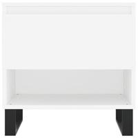 Salontafels 2 st 50x46x50 cm bewerkt hout wit - thumbnail