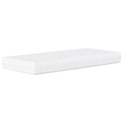 Bed met matras kunstleer grijs 120x200 cm
