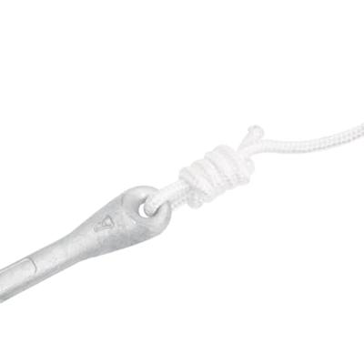 VidaXL Anker met touw inklapbaar 2,5 kg smeedijzer zilverkleurig