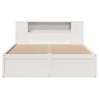 Bedframe zonder matras massief grenenhout wit 160x200 cm - thumbnail