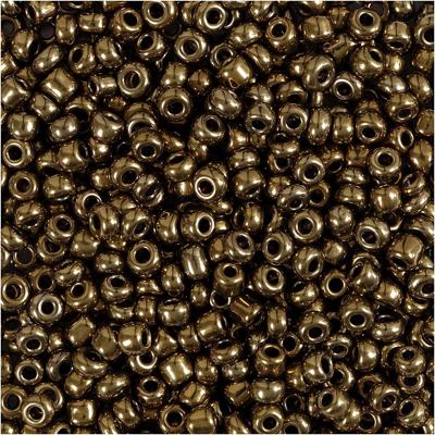 Creativ Company Rocailles, d 3 mm, afm 8/0, gatgrootte 0,6-1,0 mm, brons, 25 gr/ 1 doos Creativ Company Rocailles, d 3 mm, afm 8/0, gatgrootte 0,6-1,0 mm, brons, 25 gr/ 1 doos