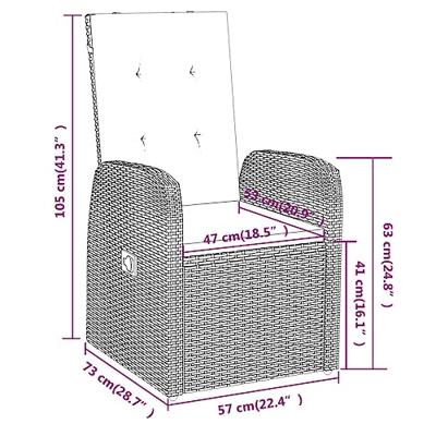 5-delige Tuinset met kussens grijs