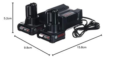 Bosch Blauw Starterset Premium - 2 x GBA 12V 6.0Ah + GAL 12V-40 Professional - 1600A01B20