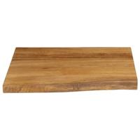 Tafelblad met natuurlijke rand 60x60x2,5 cm massief mangohout - thumbnail