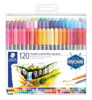 Kleurstift Staedtler 3200 dubbele punt fijn en ultrafijn etui à 120 kleuren - thumbnail