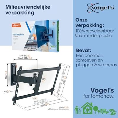 Vogels TVM 3625 Draaibare tv-beugel TV beugel Zwart - thumbnail