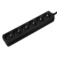LogiLink LPS238B Stekkerdoos Zwart Randaarde stekker 1 stuk(s) - thumbnail