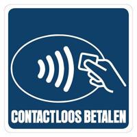 Pictogram Contactloos betalen -blauw/wit - thumbnail