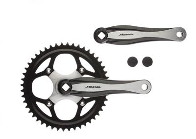 Miranda crankstel 48t 1+ voor 3/32" ketting aluminium zwart