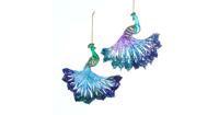 Peacock plastic h15 cm Ornament kerstbal Kurt S. Adler - Kurt s adler - thumbnail