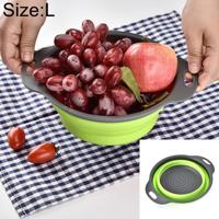 Creatieve vouwen groenten fruit opslag mand organisator drain mand L grootte: 29.5 * 23.5 * 10cm (groen) - thumbnail
