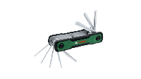 Bosch Groen Inbussleutelset | 8-in-1 | Opvouwbaar - 1600A039L7 - thumbnail