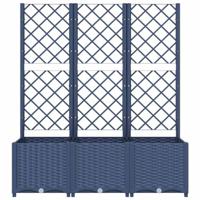 Plantenbak met latwerk 120x40x136 cm polypropeen donkergrijs - thumbnail