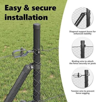 VidaXL Afrasteringspaal grijs 25 x 0,5 m (25 mm gaas) staal