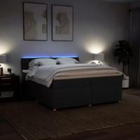 Boxspring met matras stof zwart 90x190 cm - thumbnail