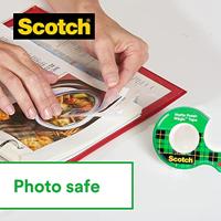 Scotch plakbandafroller C60 zilver + 4 rollen Magic Tape - thumbnail