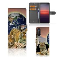 Sony Xperia 5II | Telefoonhoesje | Met pasjeshouder | Roofdieren - thumbnail