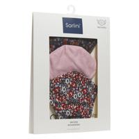 Sarlini mondkapjes gebloemd polyester roze one size 3 stuks - thumbnail