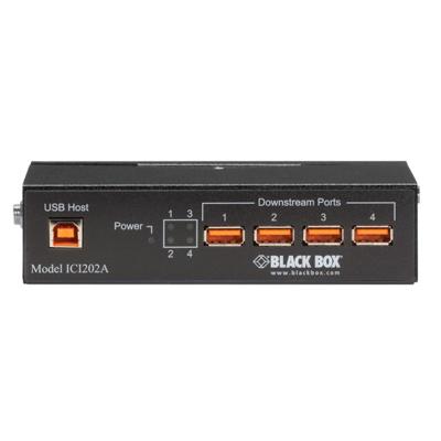 Black Box Industriële USB 2.0-hub met isolatie, 4-poorts