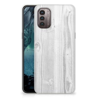 Nokia G21 | G11 | Bumper Hoesje | White Wood